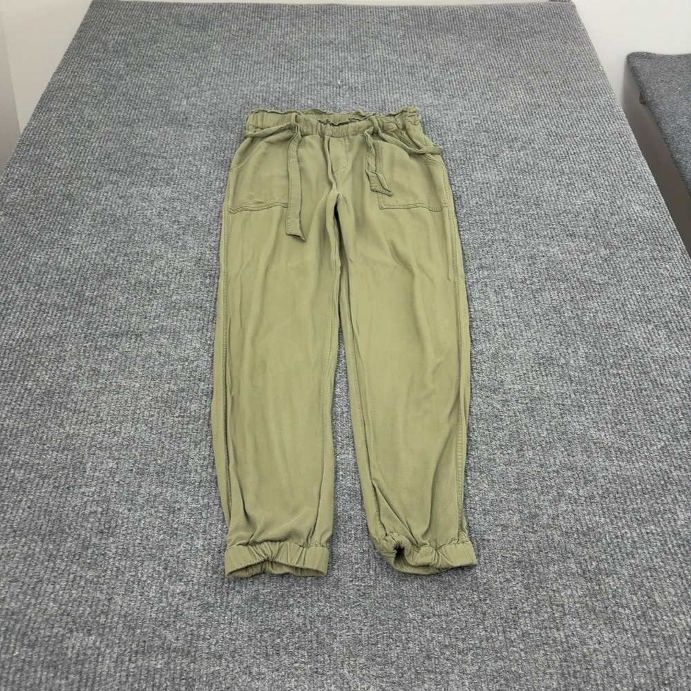 Boden Pants Girls 15Y Green Viscose Elastic Tie Waist Joggers Casual Boho Y2K
